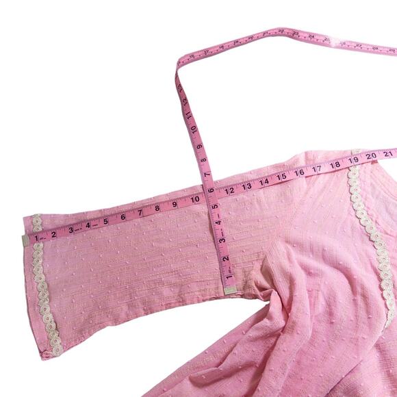 Lilly Pulitzer Textured Metallic Stripe Tunic Dress in Pastel Pink Gold Large - Picture 11 of 12